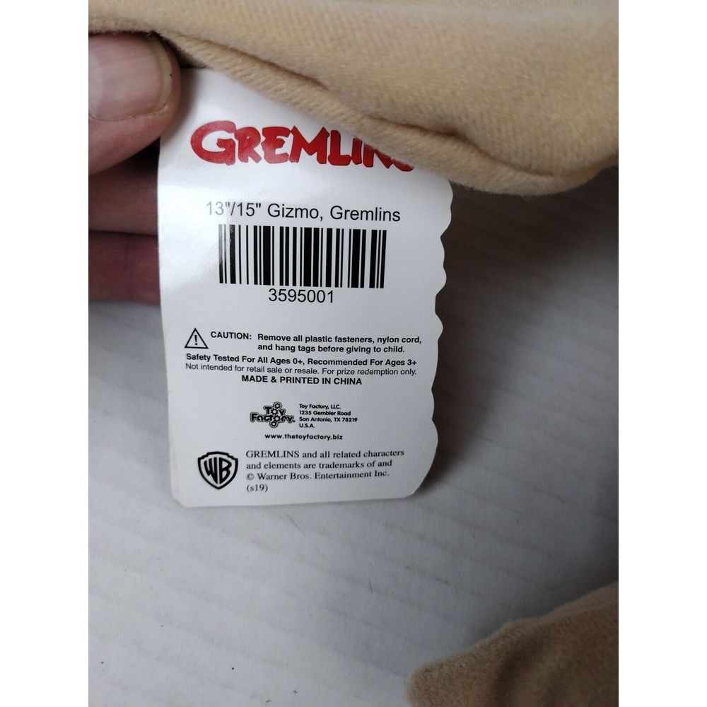 NWT Gremlins Gizmo 13/15" Plush Stuffed Animal Toy Factory Warner Bros M/L EUC - Picture 12 of 12